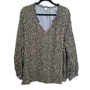 Old Navy Leopard Print Blouse